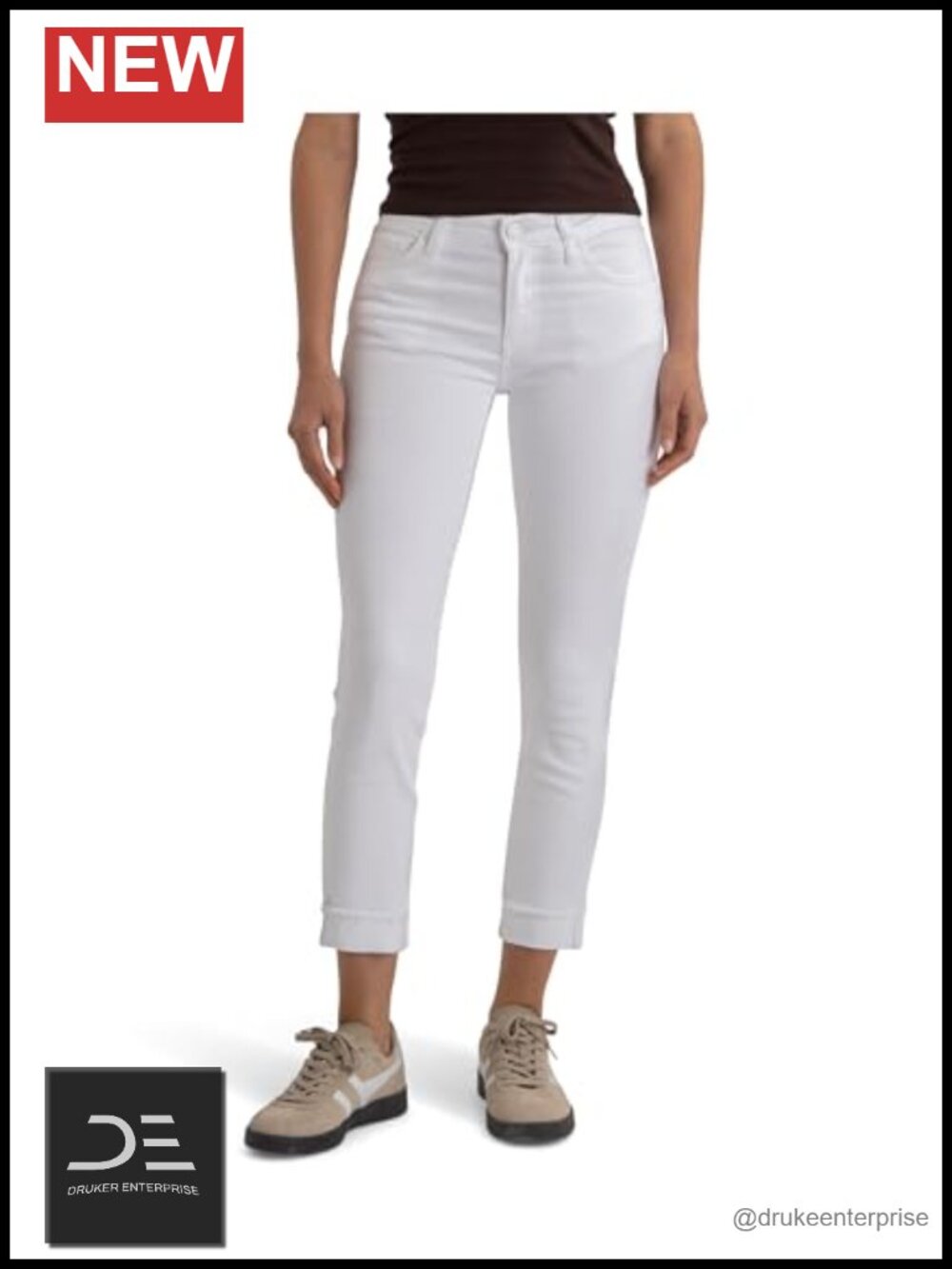 KUT from the Kloth Amy Crop Straight Leg Roll-up Fray Jeans